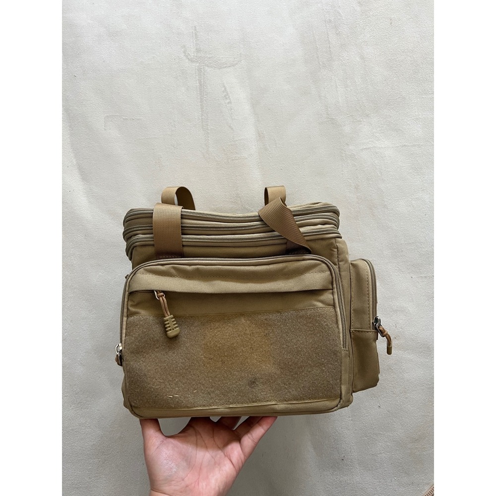 Tactical Insulated Cooler Bag Coyote Tan MOLLE Multi-Pocket Lunch Box Range Bag